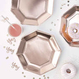 Ginger Ray® Assiettes en papier Rose Gold! Lot de 8