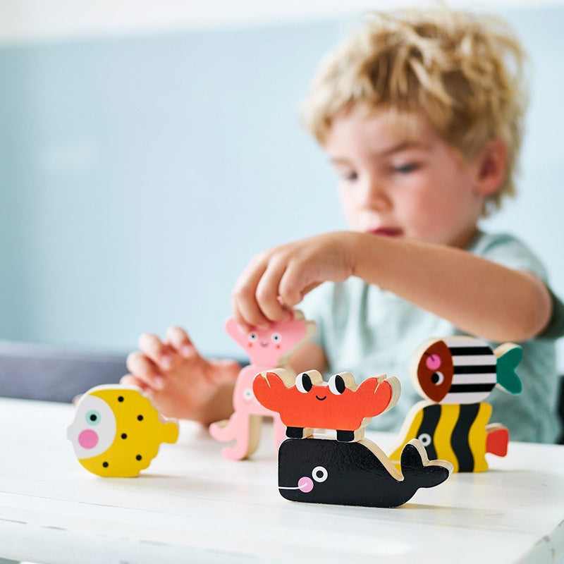 Petit Monkey® Lesene figurice zlaganje Ocean Petit Monkey