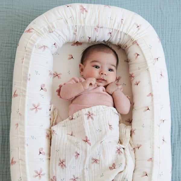 CamCam® Komplet tetra pleničk Windflower Creme 70x70 Cam Cam Copenhagen