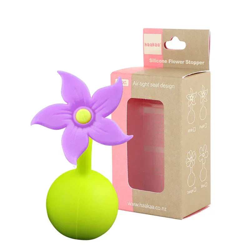 Haakaa® Silicone Breast Pump Flower Stopper Purple | Evitas