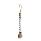 Mushie® Pacifier Clips EVA White