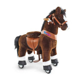 PonyCycle® Cavallo con ruote - Chocolate Brown with White Hoof (3-4A)