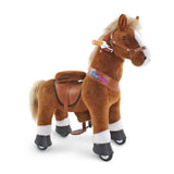 PonyCycle® Cavallino a rotelle - Brown with White Hoof (3-4L)