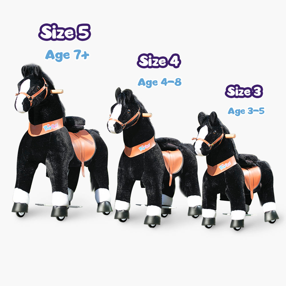 PonyCycle® Konjiček na kolesih - Black with White Hoof (3-5L) PonyCycle