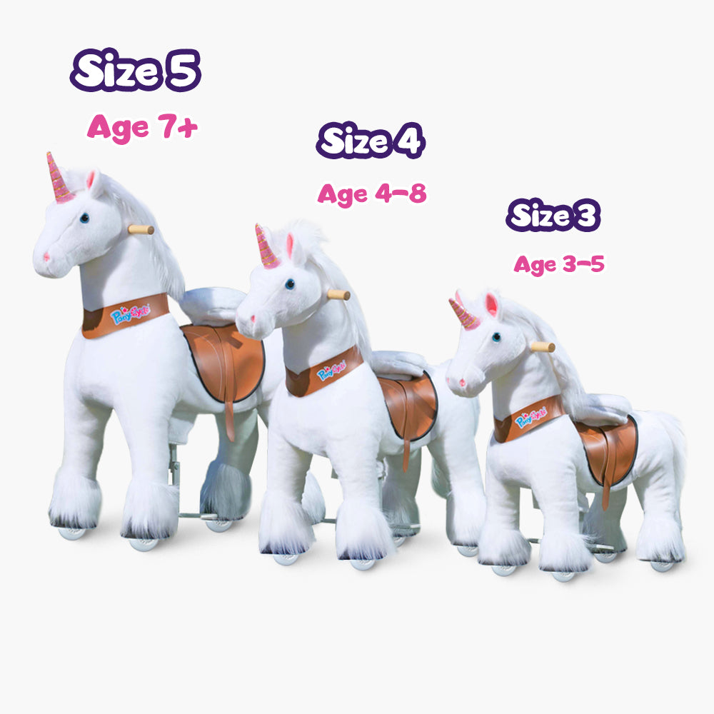 PonyCycle® Konjiček na kolesih - White Unicorn (7+L) PonyCycle