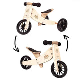 Kinderfeets® Wooden Balance Bike Tiny Tot 2in1 Cream