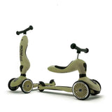 Scoot & Ride® Bici senza pedali e monopattino 2 in 1 Highwaykick 1 Olive