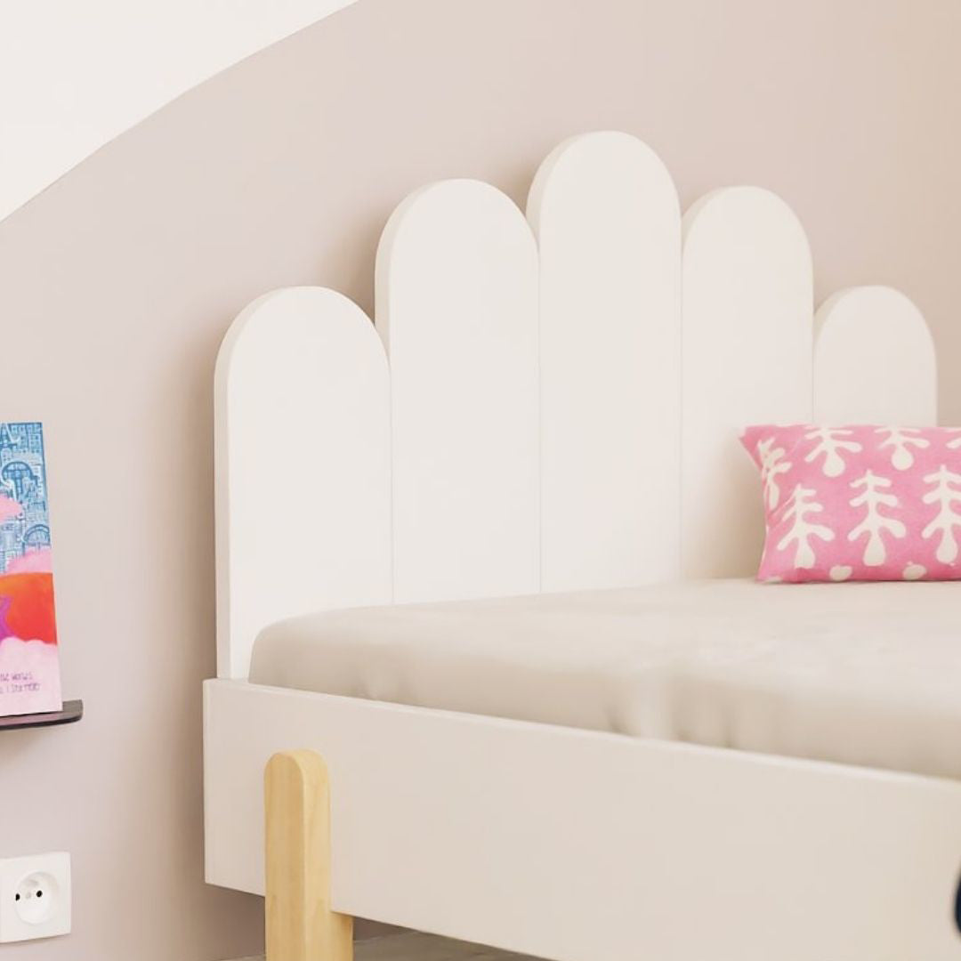 Benlemi® Otroška postelja z vzglavjem NOVA 90x200 White Benlemi