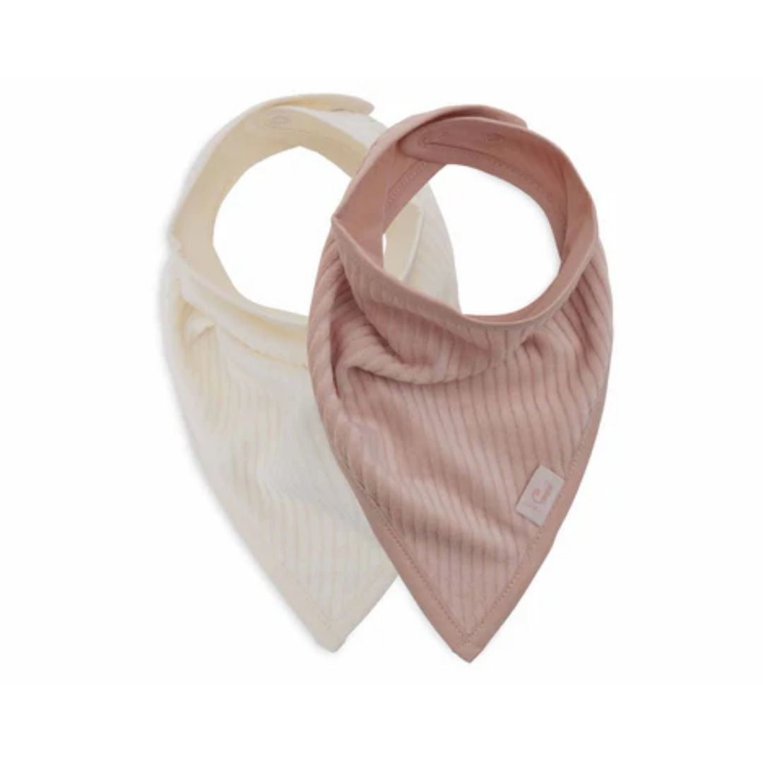 Jollein® Bombažni slinček Velvet Rib Wild Rose/Ivory 2 kosa Jollein