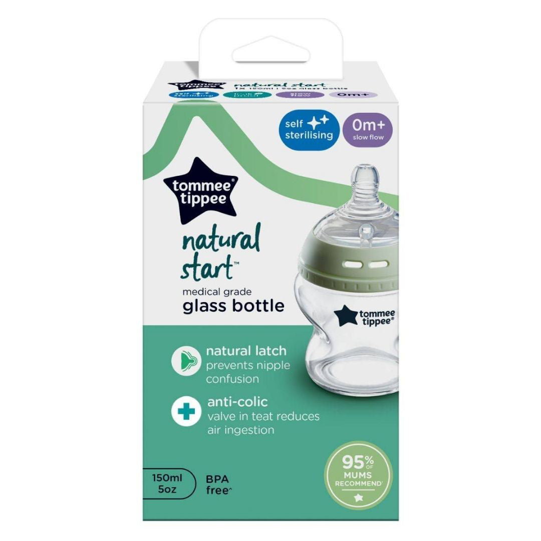 Tommee Tippee® Steklena steklenička s cucljem Natural Start 150ml Tommee Tippee