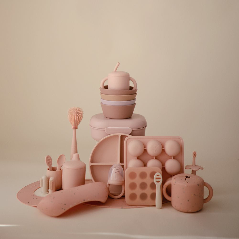 Mushie® Silikonski modelčki za zamrzovalnik Blush Mushie