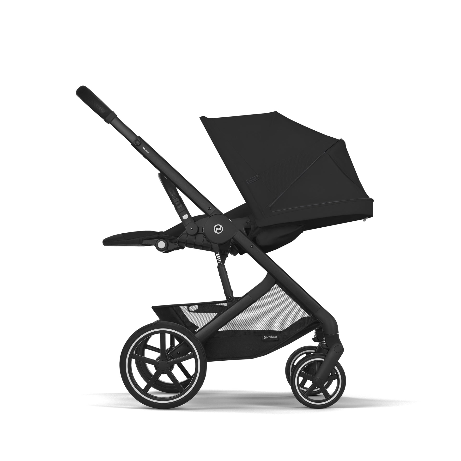 Cybex Otroški voziček 4v1 Balios S Lux + Avtosedež Cloud G + IsoFix baza G Moon Black Cybex