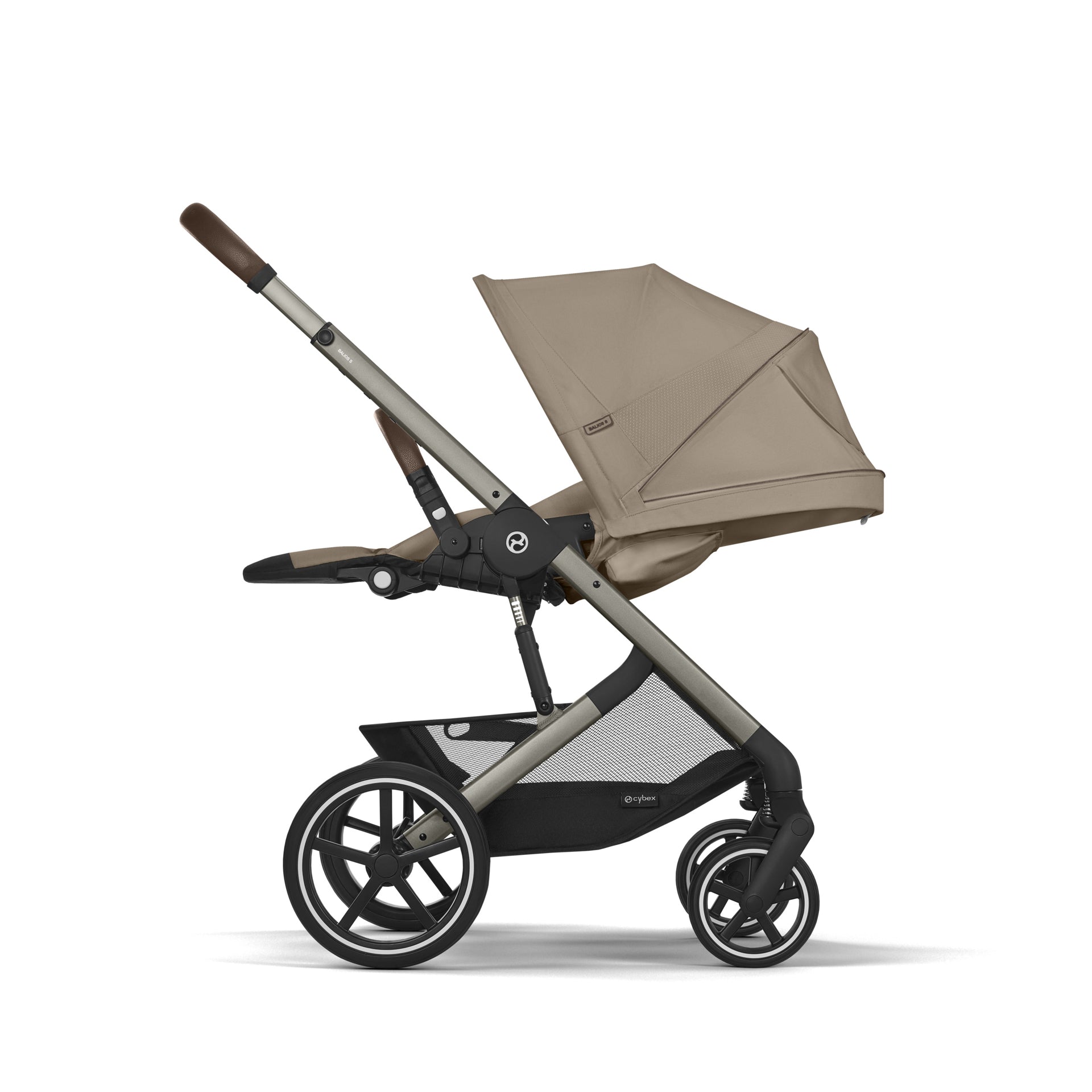 Cybex® Otroški voziček s košaro 2v1 Balios S Lux (0-22 kg) Almond Beige (Taupe Frame) Cybex