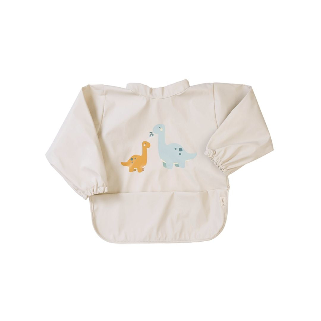 Saro Baby® Nepremočljivi slinček z rokavi Dinos Sand Saro Baby