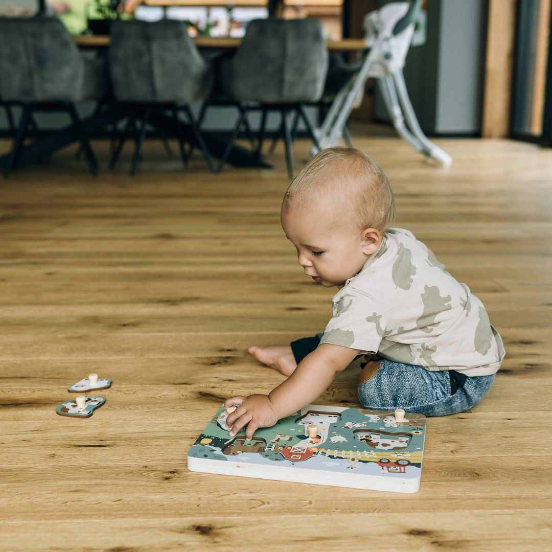 Free2Play® Lesena zvočna vstavljanka na Kmetiji Free2Play