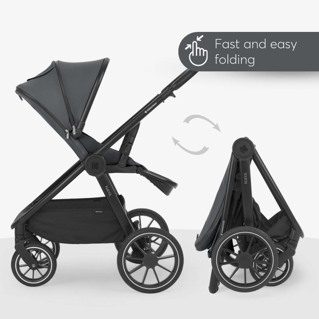 KikkaBoo® Otroški voziček s košaro 2v1 Naya Grey KikkaBoo