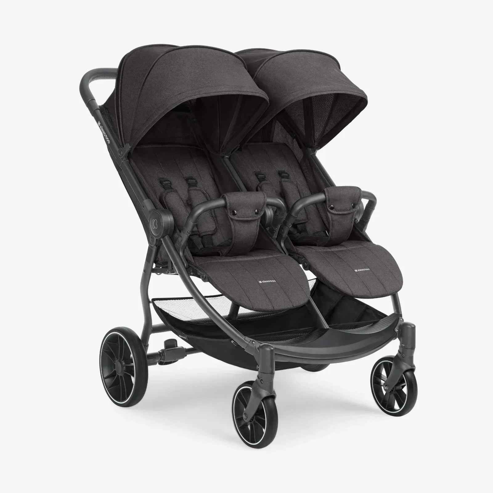 mamas and papas jogging stroller KikkaBoo® Twin stroller Happy 2 Dark Grey