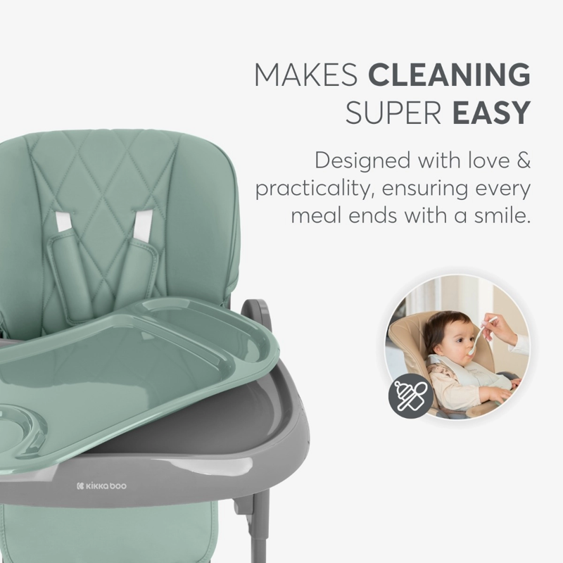 KikkaBoo® Otroški stol za hranjenje Comfy+ Beige KikkaBoo