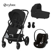 Cybex® Otroški voziček 3v1 Balios S Lux + Avtosedež Cloud G Moon Black Cybex