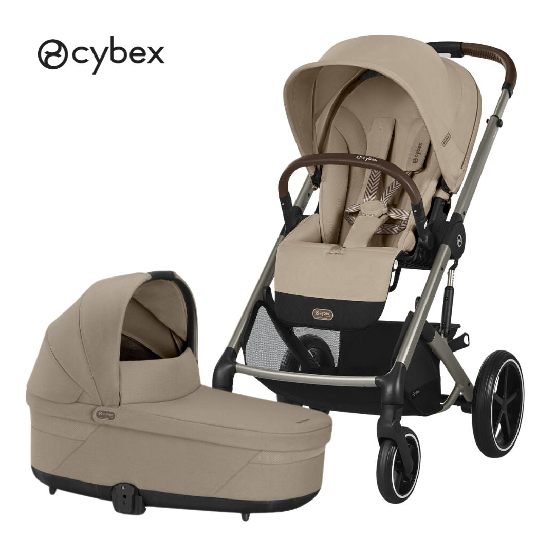 Cybex® Otroški voziček s košaro 2v1 Balios S Lux (0-22 kg) Almond Beige (Taupe Frame) Cybex