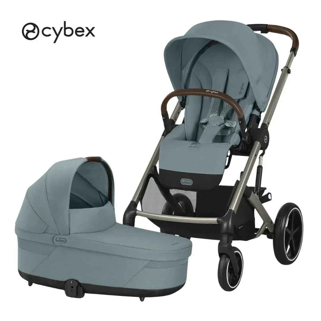 cybex stroller blue Cybex® Stroller Balios 2in1 S Lux (0-22 kg) Stormy Blue (Taupe Frame) – Evitas