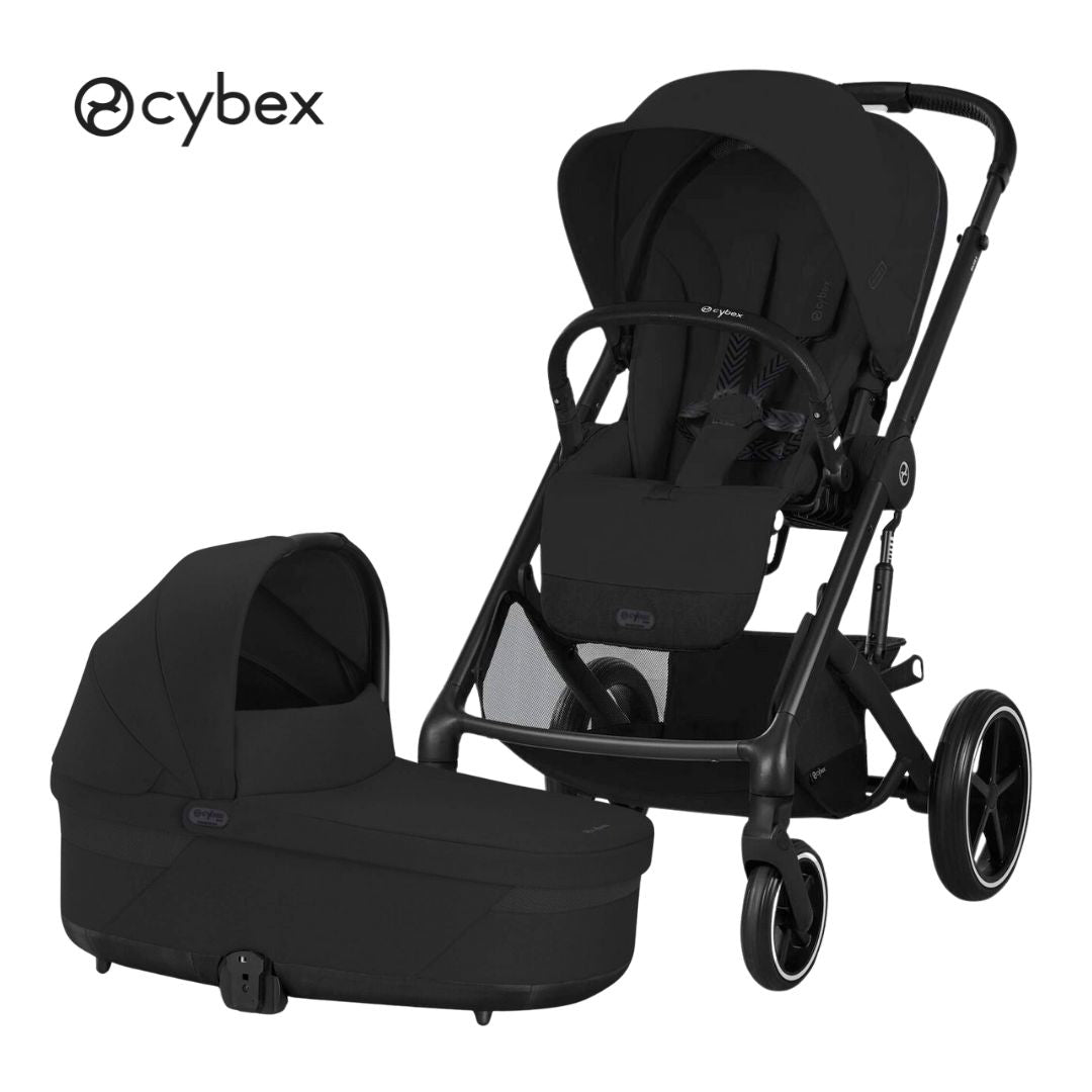 Cybex® Otroški voziček s košaro 2v1 Balios S Lux (0-22 kg) Moon Black (Black Frame) Cybex