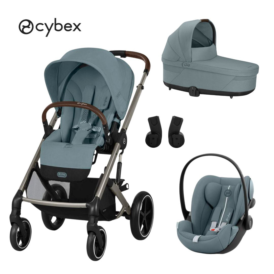 Cybex® Otroški voziček 3v1 Balios S Lux + Avtosedež Cloud G Stormy Blue Cybex