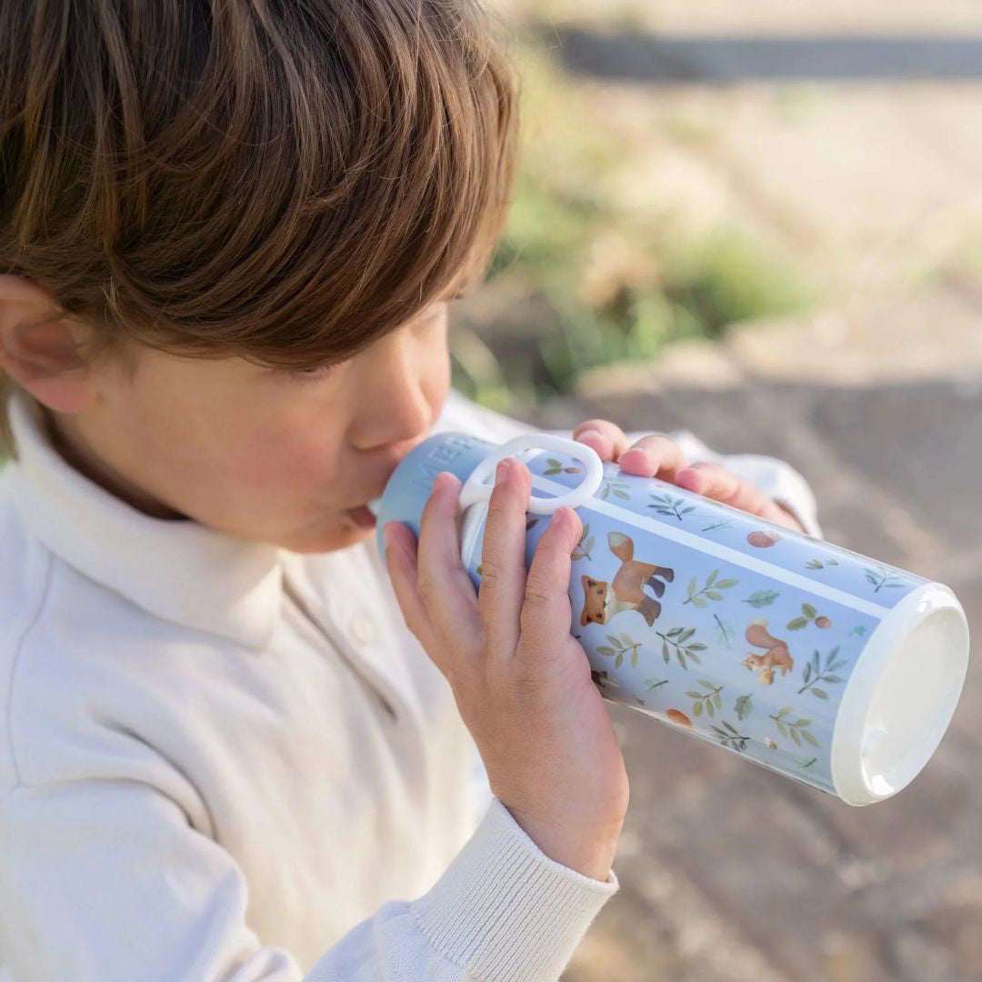 Little Dutch® Steklenička za pitje pop-up Forest Friends 400ml Little Dutch