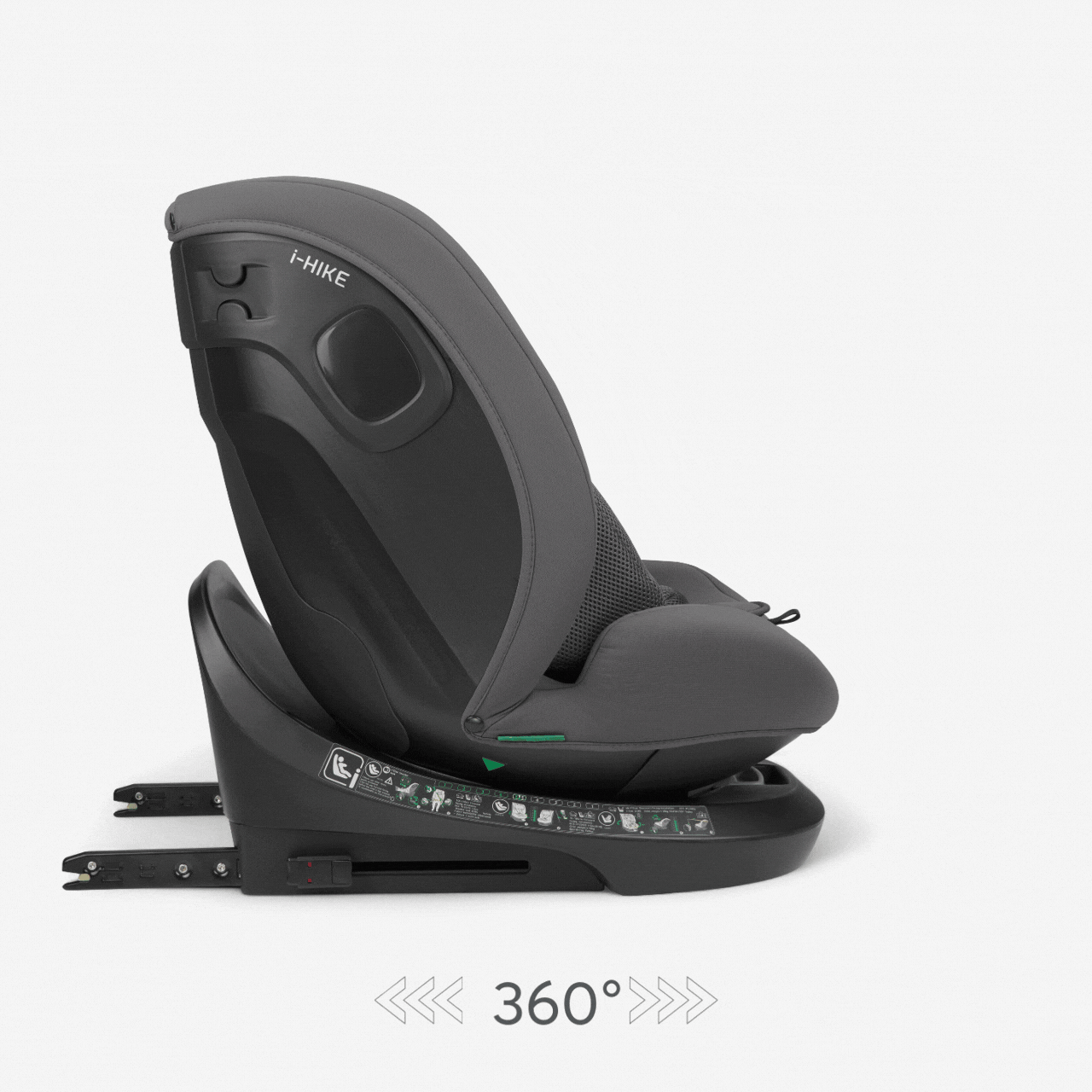 KikkaBoo® Otroški avtosedež 360° i-Hike i-SIZE (40-150 cm) Dark Grey 2025 KikkaBoo
