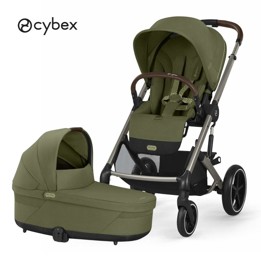 Cybex® Otroški voziček s košaro 2v1 Balios S Lux (0-22 kg) Moss Green (Taupe Frame) Cybex