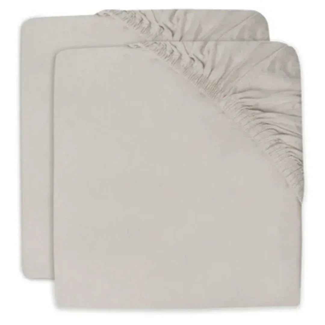 Jollein Fitted Sheet Jersey 40/50x80/90 Nougat 2 Pack