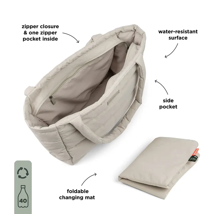 Done by Deer® Previjalna torba Quilted Tote Sand Done by Deer