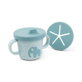Done by Deer® Tazza con beccuccio/snack 3-in-1 Foodie Elphee Blue 215ml