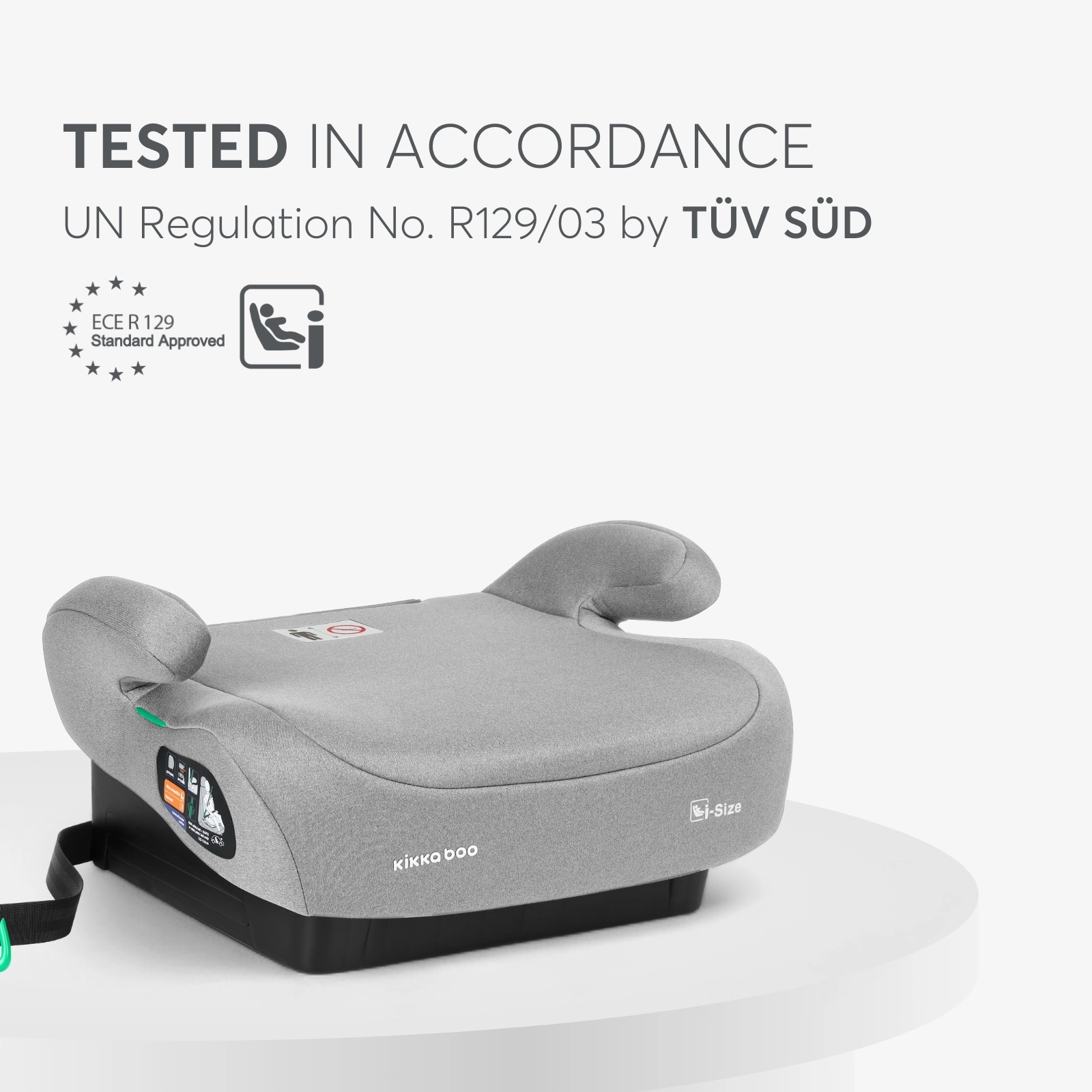 KikkaBoo® Otroški jahač i-Go i-SIZE (125-150 cm) Light Grey KikkaBoo