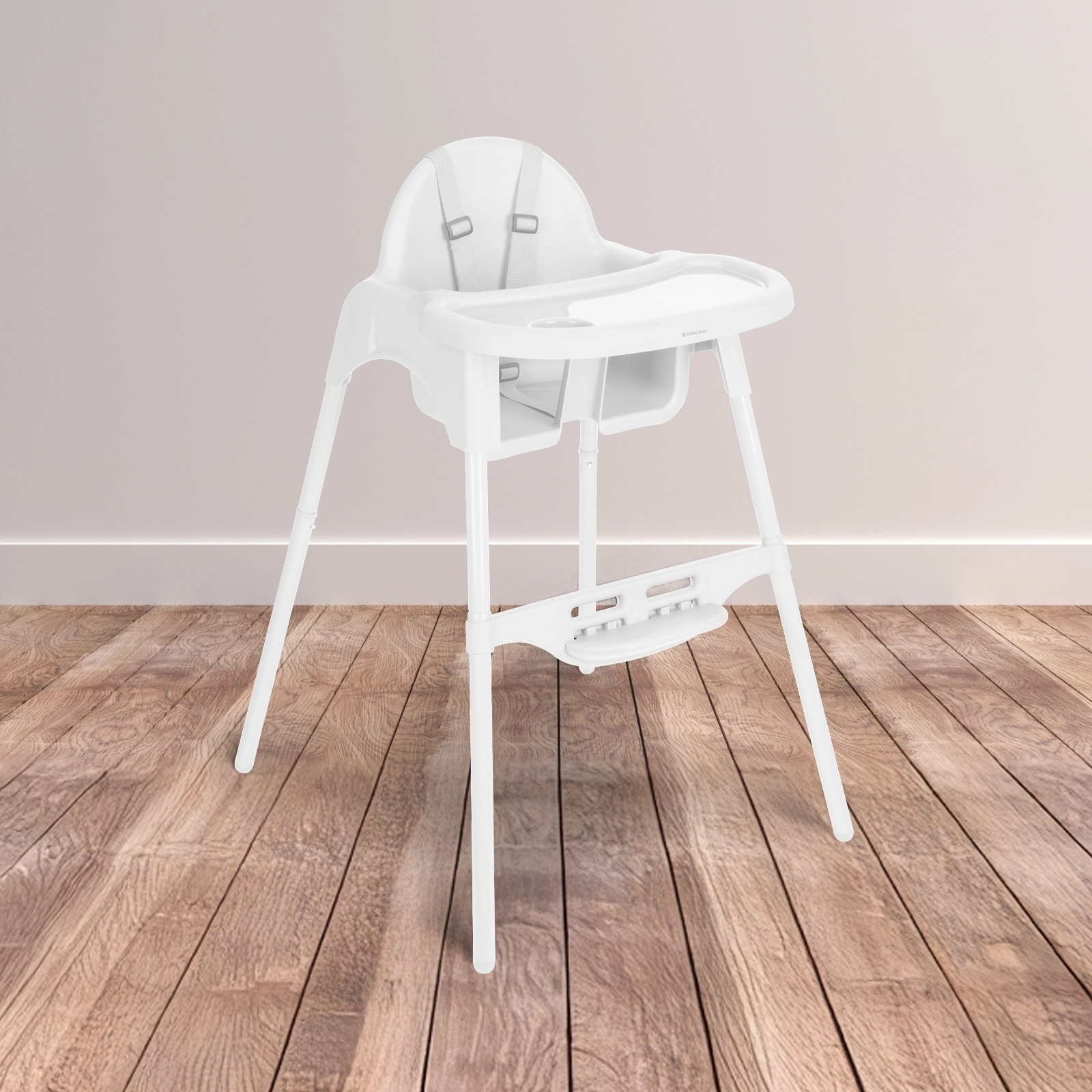KikkaBoo® Otroški stol za hranjenje 2v1 Jammy White KikkaBoo