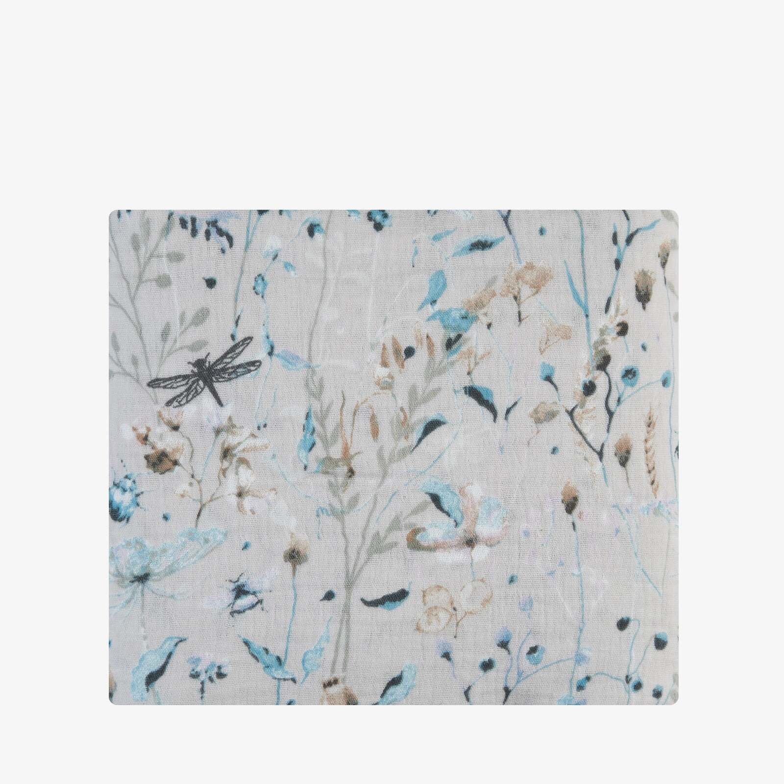 KikkaBoo® Odejica iz muslina 100x100 cm 2-slojna Dreamy Fields Grey KikkaBoo