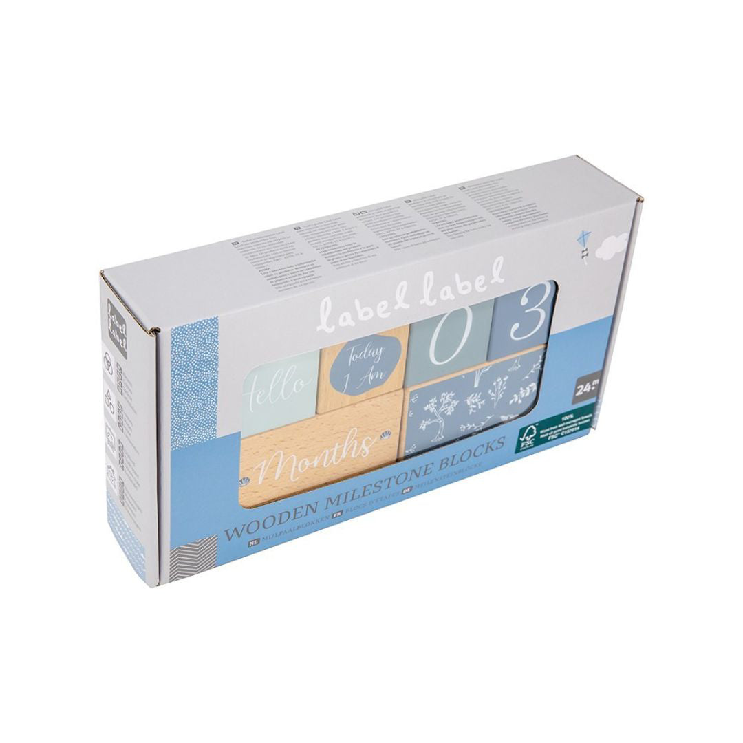 Label Label® Lesene kocke Milestone Blue Label Label