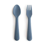 Mushie® Fork & Spoon Twilight Blue
