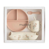 Mushie® Set pappa in silicone Pink Flowers