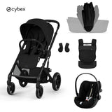 Cybex® 3-in-1 Baby Stroller with Foldable Bassinet Balios S Lux + Amya Carrycot + Cloud G3 Car Seat Moon Black