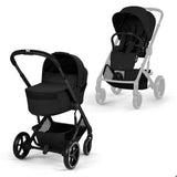 Cybex® Poussette pliable 2en1 Balios S Lux Moon Black (Black Frame)