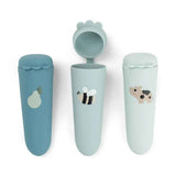 Done by Deer® Set di 3 stampi in silicone Tiny farm Blue