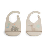 Done by Deer® Set of 2 Silicone Bibs Celebration Sand