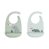 Done by Deer® Set of 2 Silicone Bibs Playground Colour mix