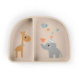 Done by Deer® Ciotola con scomparti per bambini Stick&Stay Celebration Sand