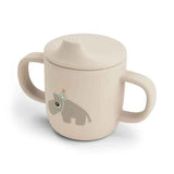 Done by Deer® Tazza in silicone con coperchio e manici Celebration Sand