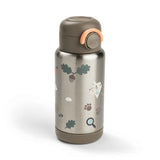 Done by Deer® Bottiglia termica con cannuccia 340 ml Tiny trails Sand