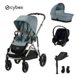 Cybex® Gazelle S 4-in-1 Stroller Set + Aton B2 Car Seat + Base One Isofix Stormy Blue
