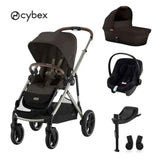 Cybex® Gazelle S 4-in-1 Stroller Set + Aton B2 Car Seat + Base One Isofix Chocolate Brown
