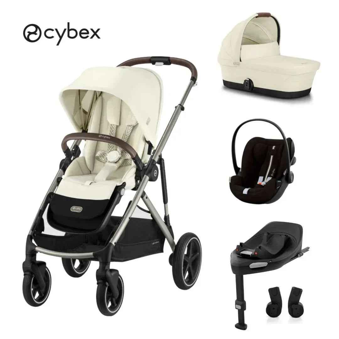 Cybex® Gazelle S 4-in-1 Stroller + Cloud G i-Size Car Seat + Isofix Base G Seashell Beige